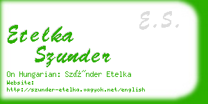 etelka szunder business card